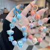 Cadena de Teléfono Móvil con Cuentas Láser Pintadas a Mano de Colores Creativos Llavero de Cristales de Moda Adornos Colgantes para Bolsos de Mano de Alta Gama