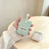 65235 Bolsita Acolchada Amarillo Cremoso para Guardar Audífonos con Correa de Tela de Color Contrastante, Estilo Femenino Bolsa Protectora Portátil para AirPods