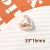 Pérola de Imitação Japonesa Facetada Laser Pêssego Coração Meia Pérola DIY Acessórios de Resina Brincos Presilha de Cabelo Material para Capa de Celular Atacado