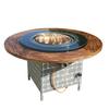 Fogão a lenha para frango, panela grande, panela de ferro, fogão para ensopado, mesa para peixe, mesa para fondue, casa de fazenda, panela de chão, restaurante de frango, uso comercial