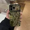 Capa de celular vintage em tom verde para pintura a óleo, adequada para iPhone 17 Pro, Apple 16, anti-queda, cobertura total, capa macia de alta qualidade 15