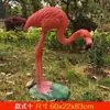 Escultura de Flamenco Luminoso de Simulación Adornos de Vidrio Acero Florero de Piso Paisaje de Jardín Decoraciones de Ventana de Boda Accesorios