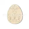 Novas Fatias de Ovos de Madeira de Páscoa, Ovos Coloridos, Artesanato em Madeira, Itens Decorativos de Madeira Pintados à Mão para DIY Infantil