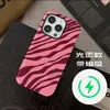 Funda Protectora Magnética de Doble Capa con Rayas Irregulares Retro Dos en Uno para Teléfono Apple 18Pm