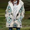 [Processamento Personalizado] Novo Casaco de Inverno Feminino com Pelúcia Estilo Europeu e Americano Casaco com Capuz 3D de Natal Atacado