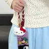 Lindo y Suave Colgante Llavero de Peluche Gato Kt Estilo Ins Correa para Teléfono DIY Cadena para Mochila Muñeco