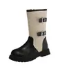 Hebilla de Cinturón para Niñas Botas de Caballero Colección Otoño 2026 Botas de Media Caña para Niños Suela Suave Versátil Botas Martin de Una Sola Capa para Niñas Pequeñas