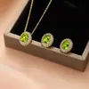 Conjunto de Brincos e Colar Weidni de Luxo Acessível, High-End, Elegante, Moderno e Versátil, Atacado para Mulheres