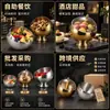 Juego de Recipientes para Condimentos de Acero Inoxidable Estilo Coreano, Acabado Cepillado Dorado, para Uso Doméstico y Comercial, Contenedor de Condimentos para Restaurante de Hot Pot, Venta al por Mayor Personalizada