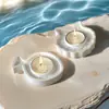 Zongbo Silicona DIY Pegamento de Cristal Resina Yeso Estrella de Mar Concha Pez Pequeño Portavelas Serie Océano Molde de Silicona