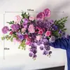 Nuevo Banquete de Compromiso Estilo Chino con Decoración Estilo Sur Asiático, Nuevos Arreglos Florales Rojos, Decoraciones de Boda de Nicho, Flores Colgantes en Tablero KT