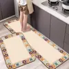 Tapete de Chão Durável e Resistente à Sujeira para Dropshipping Tapete de Cozinha Tapete de Entrada de Banheiro Capacho Estilo Minimalista Wabi-Sabi