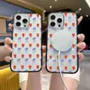 Funda Móvil Transfronteriza con Lazo de Corazón Rojo, Funda Protectora Acrílica Magnética para iPhone 16, Sensación de Alta Gama para Apple 17