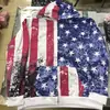 Nueva Sudadera con Capucha de Bandera Americana de Amazon Estampada para Hombres y Mujeres Sudaderas de Pareja Marca de Moda Degradado