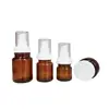 Botella de aceite esencia color té de 60 ml botella de cosméticos Botella de plástico PET marrón botella con dispensador de crema botella de esencia