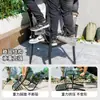 Juego de mesa y sillas para exteriores, juego de mesa y sillas de comedor de ocio de madera plástica anticorrosiva para patio, mesa y sillas de té al aire libre para balcón de jardín de villa