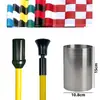 Haste de Bandeira de Golfe Buraco Copa Campo de Treino Green de Putt Buraco de Bandeira Especial Copa de Buraco Conjunto de Haste de Bandeira de Aço Inoxidável Campo de Green de Putt