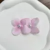 Pinza para el pelo de hortensia con flores de perlas artificiales, un accesorio para el pelo fresco y dulce para mujer, pasador estilo vintage, pinza lateral