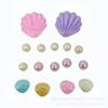 Acessórios para Sapatos de Caverna Fofos Coloridos Rosa Concha Sapatos Cor Pérola Sapatos DIY Flor Decorativa Acessórios Removíveis