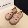 Sandálias Romanas Birkenstock com Solado Grosso Vazado para Mulheres, Novo Estilo Primavera/Verão 2025, Sapatos que Aumentam a Altura para Mulheres Baixas, Rasteirinhas Birkenstock Versáteis