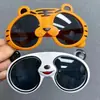 Novos Óculos de Sol de Silicone Polarizados para Crianças Anti-UV para Exterior Óculos de Panda Tigrinho Fofos Óculos de Sol para Fotos na Rua