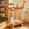 Estantería de Almacenamiento Pequeña con Ruedas, Estante para Snacks de Dormitorio, Mesa Auxiliar Móvil, Estantería de Almacenamiento para Espacios Estrechos de Múltiples Niveles, Estantería para Libros, Estante para Flores de Balcón