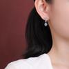 Pendientes elegantes de plata de ley S925 con jade azul, estilo chino, retro, con cuentas redondas de Ruyi Pipa y cuentas de la suerte