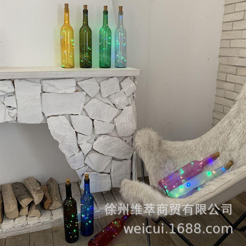 创意发光玻璃瓶彩色许愿瓶KTV酒吧酒店餐厅装饰