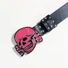 Fábrica Europa e Estados Unidos cinto transfronteiriço moda caveira retrô Coringa rebite punk rock estilo étnico sexy cinto de PU