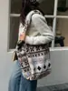 511241 Bolso de Hombro Retro de Felpa para Otoño e Invierno Bolso Reversible para el Trabajo y Ropa de Trabajo Bolso de Lona Bolso para Estudiantes