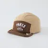Gorra de Béisbol con Visera de Pato de Bloques de Color Estilo Retro Americano Estilo Coreano Nicho Unisex Infantil Protección Solar con Letras