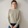 Otoño e Invierno Nuevo Punto Rayado Transfronterizo para Mujer Cuello Redondo Camiseta Básica Punto Holgado Top con Combinación de Colores Envío Directo