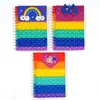 Libro de bobina pop de burbujas de silicona Dinosaurio unicornio amor Silicona Cuaderno Ratón matador de ratón niños lindo