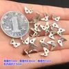 Prata Esterlina S925 Borboleta Duplo Furo Contas Espaçadoras Botão Cristal Brinquedo Corda de Mão Trançada Colar Acessórios DIY Feitos à Mão