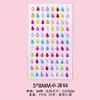 Venta Caliente Transfronteriza Pegatinas de Corazón con Piedras y Diamantes Decoración Hecha a Mano DIY para Niños Pegatinas de Cristal Coloridas Brillantes Regalo para Niñas