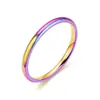 Anillo de acero de titanio con forma de arco de círculo liso de 2 mm, 4 mm, 6 mm, para mujer, estilo japonés y coreano simple, anillo de pareja, joyería de moda, venta al por mayor
