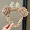 Linha do cabelo alta presilha de cabelo requintada atmosfera fofa faixa de cabeça adorno de cabeça estilo coreano feminina tiaras de cabeça de urso não apertam no elástico do cabelo