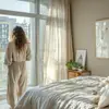 Cortinas Verticales Multicolores Lisas Transfronterizas de Amazon para Dormitorio, Comedor, Casa de Huéspedes, Villa, con Efecto de Caída y Acabado Semi-Opaco