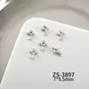 Accesorios para Uñas Cruz de Plata Pura Corazón de Cuervo, Estilo Versátil Retro Dulce y Genial, Decoraciones para Uñas Incrustadas de Diamantes