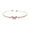 Pulsera Explosiva de Zirconia Rosa para Mujer, Pulsera de Anillo Sencillo de Alta Gama, Pulsera de Corazón de Lujo Accesible de Nicho, Joyería Nueva