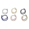 Brincos de Argola para Nariz de Aço Inoxidável de Nova Moda Transfronteiriça Aço Titânio Galvanizado a Vácuo Argola de Nariz com Mola Brinco de Orelha Brinco de Lábio Joias