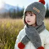 Gorro de Protección para Orejas de Bebé Invierno Estilo Coreano Gorro de Lana Engrosado Cálido Gorro de Punto a Prueba de Viento para Otoño e Invierno de Bebé
