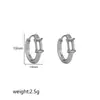 Brincos Geométricos de Aço Inoxidável Europeus e Americanos para Mulheres, Estilo Minimalista, Ear Cuffs de Luxo Versáteis da Moda, Atacado