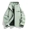 Chaqueta de senderismo cortavientos e impermeable estilo montaña OEM/ODM personalizada, conjunto de dos piezas desmontable tres en uno con estampados