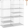 Rack de Armazenamento de Malha de Ferro Transfronteiriço Rack de Armazenamento de Combinação Simples Moderno Prateleira de Ferro para Sala de Estar Armário de Armazenamento de Malha de Ferro