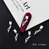 Joyería para Uñas de Aleación Transfronteriza Serie Rosa Oro y Plata Flores Tridimensionales Exquisitos Accesorios para Uñas Portátiles en las Yemas de los Dedos Venta al por Mayor