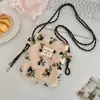 Moda Popular Famosa en Internet Peluche Arcoíris Puntos Lindos Bolso Pequeño Rosa Bolso de Hombro Cruzado Bolso Portátil de Almacenamiento para Compras