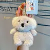 Jinnew Original Lindo Animal Mascota Familia Peluche Llavero Colgante Adorable Encanto para Bolso Muñeca Máquina de Bolas