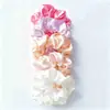 Accesorios para el Cabello Transfronterizos Europeos y Americanos Scrunchie de Satén de Color Sólido Scrunchie Grande Retro Francés Cinta Elástica Grande Simple para el Cabello