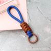 Cordón para Teléfono Móvil Celebrante de Internet Felpa Cordón Bolsa Dúplice Cuerda Corta Tejida a Mano Llavero Cuerda Colgante con Nudo de Combinación de Colores